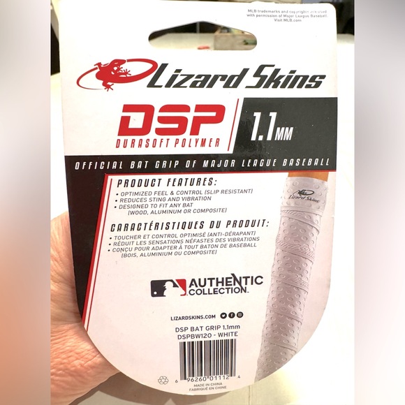NWT - Lizard Skins DSP ULTRA BAT GRIP - DIAMOND WHITE 1.1M Thickness - Picture 8 of 8